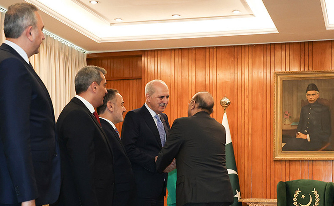 TBMM Başkanı Kurtulmuş, Pakistan Cumhurbaşkanı Zerdari Tarafından Kabul Edildi