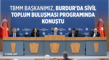 Burdur'da Sivil Toplum Buluşması programında konuştu. 12.11.2024