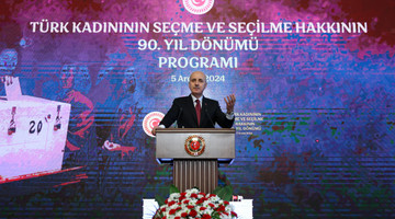 TBMM Başkanı Kurtulmuş, "Türk Kadınının Seçme ve Seçilme Hakkının 90. Yıl Dönümü Programı"nda konuştu: