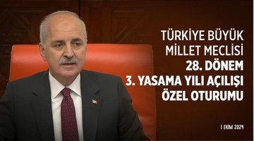 Türkiye Büyük Millet Meclisi Başkanımız Numan Kurtulmuş, TBMM Genel Kurulu’nda konuşuyor