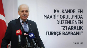 Kalkandelen Maarif Okulu'nda düzenlenen "21 Aralık Türkçe Bayramı" programındayız