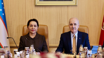 TBMM Başkanı Kurtulmuş, Meclis’te Özbekistan Ali Meclisi Senato Başkanı Narbayeva İle Görüştü