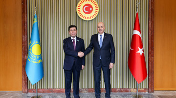 TBMM Başkanı Kurtulmuş, Meclis’te Kazakistan Parlamentosu Meclis Başkanı Koşanov İle Görüştü