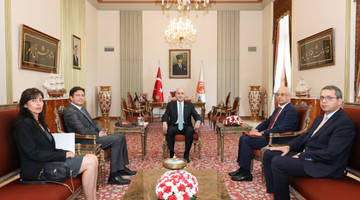 TBMM BAŞKANI KURTULMUŞ, BULGARİSTAN'IN ANKARA BÜYÜKELÇİSİ TCHOLAKOV'U KABUL ETTİ