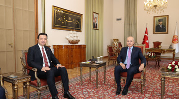 TBMM Başkanı Kurtulmuş, Saadet Partisi Genel Başkanı Arıkan'ı Kabul Etti