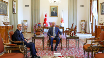 TBMM Başkanı Kurtulmuş, Hazine Ve Maliye Bakanı Şimşek'i Kabul Etti