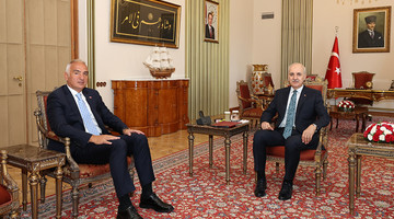 TBMM BAŞKANI KURTULMUŞ, KÜLTÜR VE TURİZM BAKANI ERSOY’U KABUL ETTİ