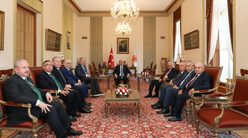 TBMM BAŞKANI KURTULMUŞ, ESKİ MECLİS BAŞKANLARIYLA BİR ARAYA GELDİ