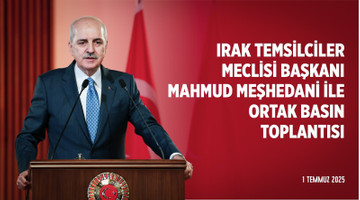 Irak Temsilciler Meclisi Başkanı Mahmud Meşhedani ile Ortak Basın Toplantısı