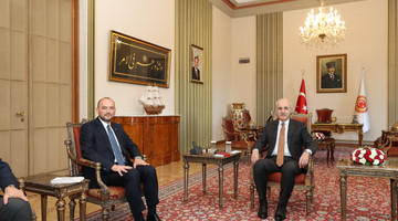 TBMM Başkanı Kurtulmuş, Müstakil Sanayici Ve İşadamları Derneği Genel Başkanı Özdemir’i Kabul Etti