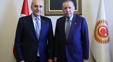 Cumhurbaşkanı Erdoğan, TBMM Başkanı Kurtulmuş’u Ziyaret Etti