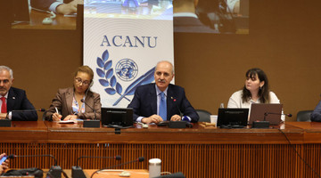 TBMM BAŞKANI KURTULMUŞ, BM CENEVRE OFİSİ'NE AKREDİTE GAZETECİLERE AÇIKLAMALARDA BULUNDU