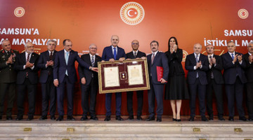 TBMM BAŞKANI KURTULMUŞ, SAMSUN’A İSTİKLAL MADALYASI TAKDİMİ VESİLESİYLE MESAJ YAYIMLADI