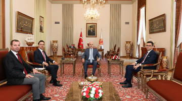 TBMM Başkanı Kurtulmuş, AA Yönetim Kurulu Başkanı ve Genel Müdürü Karagöz'ü kabul etti
