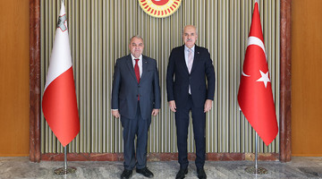 TBMM Başkanı Kurtulmuş, Malta Temsilciler Meclisi Başkanı Farrugia ile Meclis’te Bir Araya Geldi