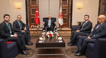 TBMM Başkanı Kurtulmuş, TÜRKPA Genel Sekreteri Hasan ve Beraberindeki Heyeti Kabul Etti