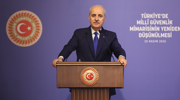 TBMM Başkanı Kurtulmuş, "Türkiye'de Milli Güvenlik Mimarisinin Yeniden Düşünülmesi" Programında Konuştu
