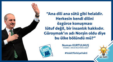 Ana dili ana sütü gibi helaldir.