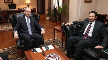Kurtulmuş, Suudi Arabistan Büyükelçisi el-Hireyci'yi kabul etti