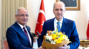 TBMM BAŞKANI KURTULMUŞ, AK PARTİ GENEL BAŞKANVEKİLİ ALA'YI KABUL ETTİ