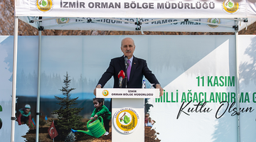 TBMM Başkanı Numan Kurtulmuş, İzmir'de fidan dikim törenine katıldı