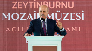 TBMM BAŞKANI KURTULMUŞ, ZEYTİNBURNU MOZAİK MÜZESİ İLE FAHREDDİN PAŞA, MEDİNE MÜDAFİİ SERGİSİ VE SOSYAL TESİS AÇILIŞ PROGRAMINDA KONUŞTU