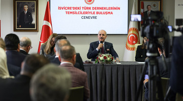 TBMM BAŞKANI KURTULMUŞ, İSVİÇRE’DEKİ TÜRK SİVİL TOPLUM KURULUŞLARININ TEMSİLCİLERİYLE BİR ARAYA GELDİ