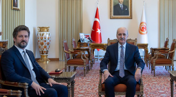 TBMM BAŞKANI KURTULMUŞ, MACARİSTAN'IN ANKARA BÜYÜKELÇİSİ MATİS'İ KABUL ETTİ