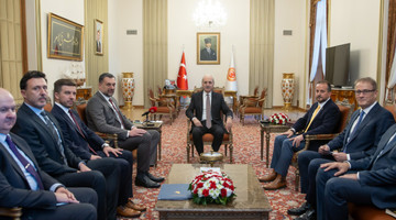 TBMM BAŞKANI KURTULMUŞ BOSNA HERSEK DIŞİŞLERİ BAKANINI KABUL ETTİ