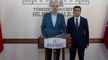 TBMM BAŞKANI KURTULMUŞ, BİLECİK VALİLİĞİNİ ZİYARET ETTİ