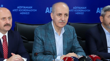 TBMM BAŞKANI KURTULMUŞ, DEPREM BÖLGESİ ADIYAMAN’DA AÇIKLAMALARDA BULUNDU