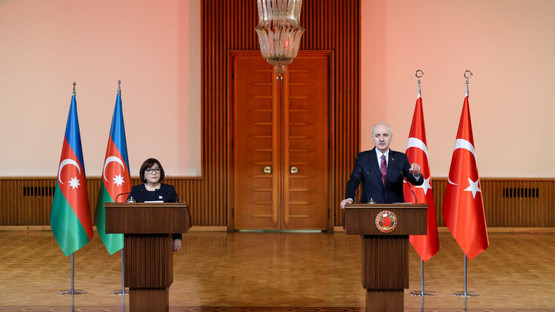 TBMM Başkanı Kurtulmuş, Azerbaycan Milli Meclis Başkanı Gafarova İle Ortak Basın Toplantısı Düzenledi - Resim: 9