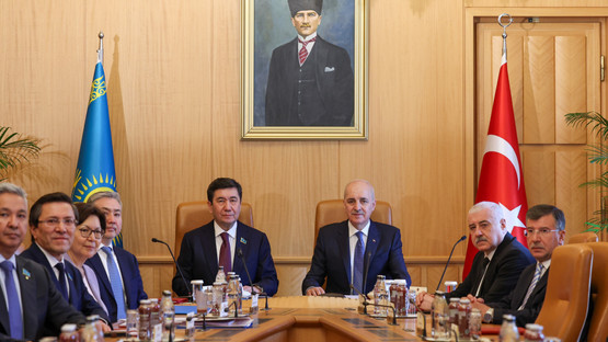 TBMM Başkanı Kurtulmuş, Meclis’te Kazakistan Parlamentosu Meclis Başkanı Koşanov İle Görüştü - Resim: 3