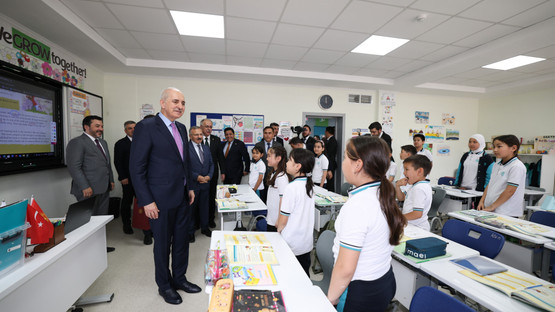 TBMM Başkanı Kurtulmuş, Bişkek'te Bulunan Maarif Okulunu Ziyaret Etti - Resim: 16