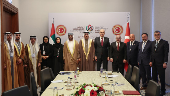 TBMM Başkanı Kurtulmuş, BAE Federal Ulusal Konseyi Başkanı Ghobash İle Görüştü - Resim: 4