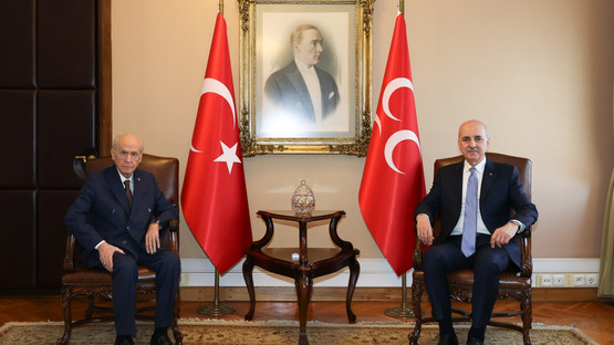 TBMM Başkanı Kurtulmuş, MHP Genel Başkanı Bahçeli'yi Ziyaret Etti - Resim: 1