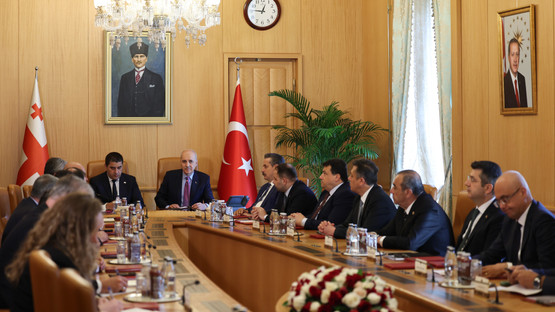 TBMM Başkanı Kurtulmuş, Gürcistan Parlamentosu Başkanı Papuashvili İle Ortak Basın Toplantısı Düzenledi - Resim: 4
