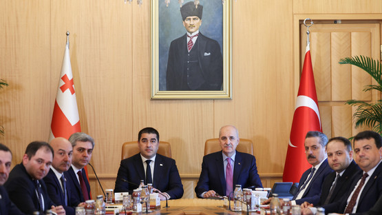 TBMM Başkanı Kurtulmuş, Gürcistan Parlamentosu Başkanı Papuashvili İle Ortak Basın Toplantısı Düzenledi - Resim: 6