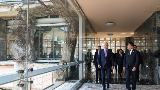 TBMM Başkanı Kurtulmuş, Gürcistan Parlamentosu Başkanı Papuashvili İle Ortak Basın Toplantısı Düzenledi - Resim: 14