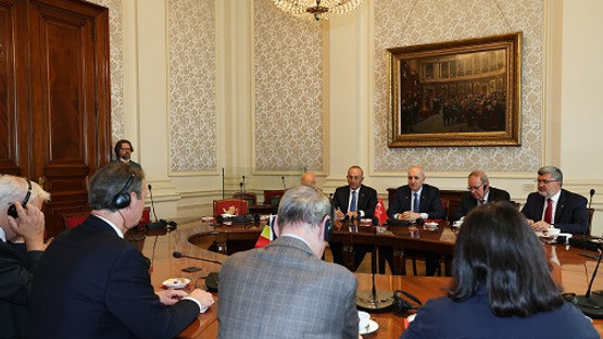 TBMM Başkanı Kurtulmuş, Belçika Senato Başkanı Vincent Blondel İle Görüştü - Resim: 5