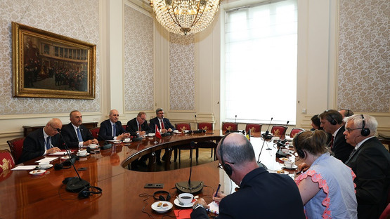 TBMM Başkanı Kurtulmuş, Belçika Senato Başkanı Vincent Blondel İle Görüştü - Resim: 2