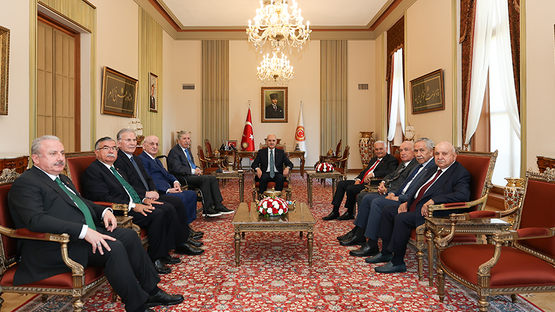 TBMM Başkanı Kurtulmuş, Eski Meclis Başkanlarıyla Bir Araya Geldi - Resim: 1