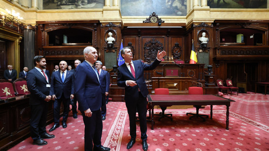 Bel&ccedil;ika Senato Başkanı Vincent Blondel İle G&ouml;r&uuml;şme