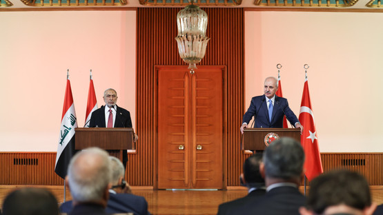 TBMM Başkanı Kurtulmuş, Irak Temsilciler Meclisi Başkanı Meşhedani İle Ortak Basın Toplantısı Düzenledi - Resim: 12
