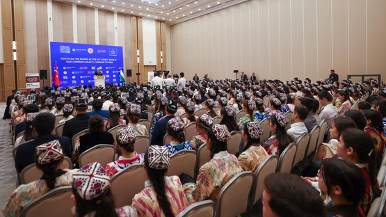 T&uuml;rk D&uuml;nyasının Y&uuml;kselen Yıldızı Olarak Gen&ccedil;lik: Ortak Mirasımız, Ortak Geleceğimiz Temalı Konferansta Katılımcılara Hitap