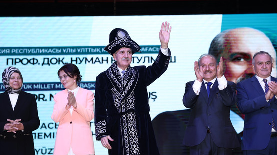 Hoca Ahmet Yesevi Uluslararası Kazak-T&uuml;rk &Uuml;niversitesi 21. Y&uuml;zyılda T&uuml;rk D&uuml;nyasının Yeri Konferansı'nda Katılımcılara Hitap