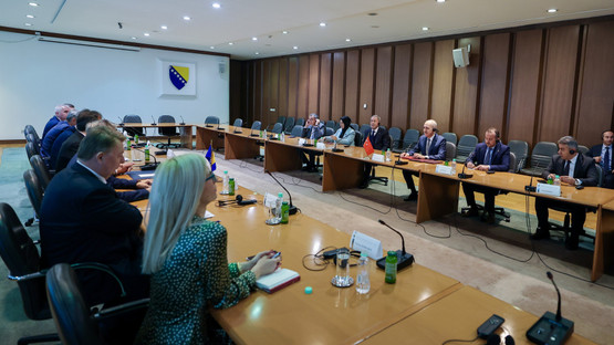 Bosna Hersek Temsilciler Meclisi Başkanı Marinko &Ccedil;avara ve Halklar Meclisi Başkanı Kemal Ademovic ile G&ouml;r&uuml;şme