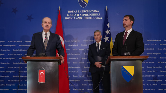 Bosna Hersek Temsilciler Meclisi Başkanı Marinko &Ccedil;avara ve Halklar Meclisi Başkanı Kemal Ademovic ile G&ouml;r&uuml;şme