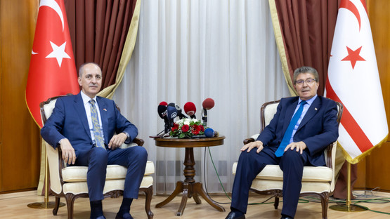 KKTC Başbakanı &Uuml;nal &Uuml;stel ile G&ouml;r&uuml;şme
