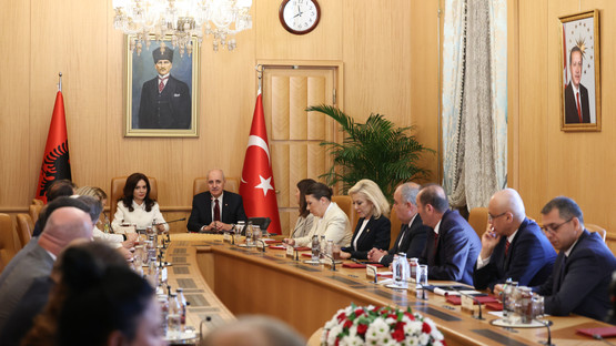 Arnavutluk Meclis Başkanı Elisa Spiropali ve Beraberindeki Heyet ile Heyetlerarası G&ouml;r&uuml;şme